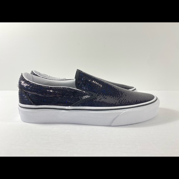 Vans Classic Slip-On Micro Sequins Black Sneakers - Picture 2 of 6